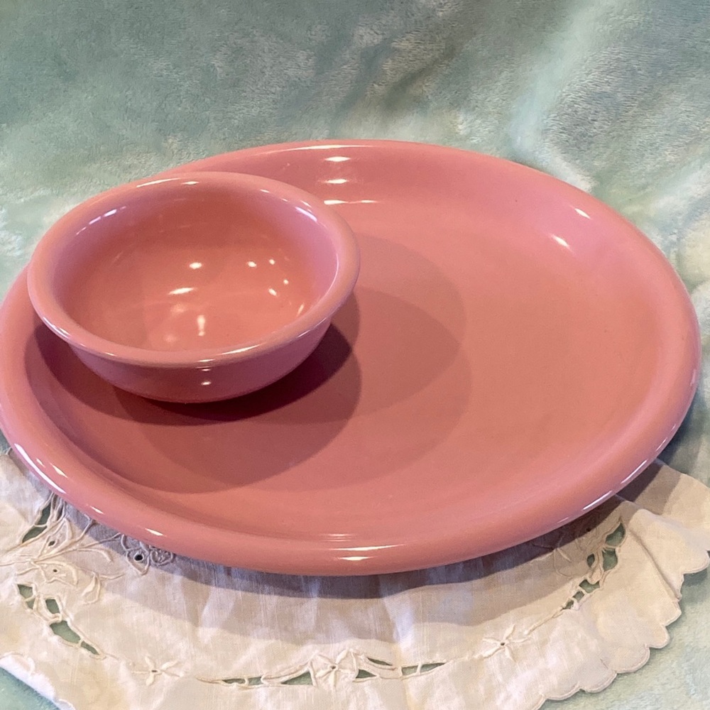 New Pink Crown Corning Japan 12" Plate Platter & 5 3/4" Bowl